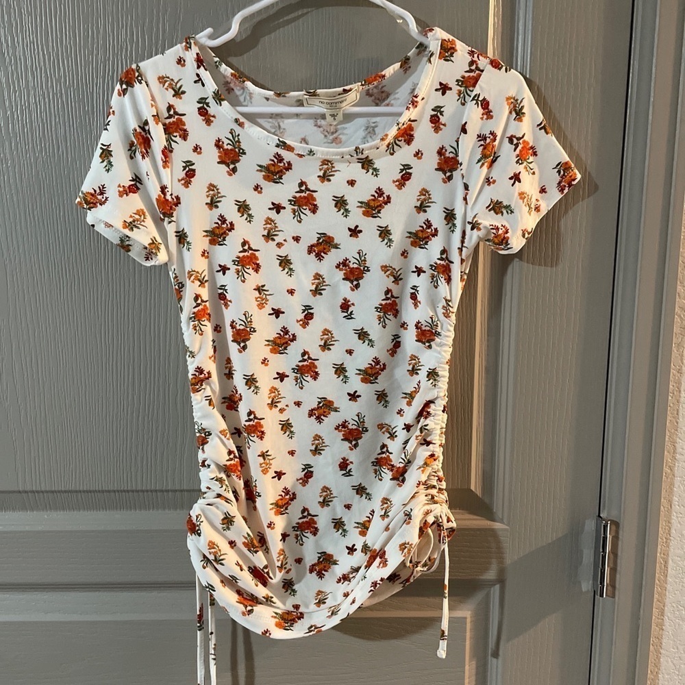 No Comment NY LA Women's Small Flower Shirt